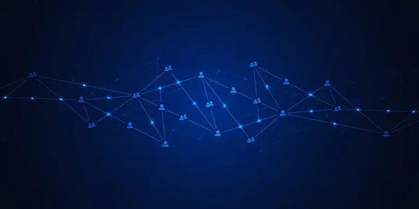 İnsanları bağlamak ve iletişim konsepti, sosyal ağ.