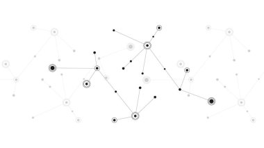 Moleküllerle bilim ve teknoloji kavramı. Vektör illüstrasyonu