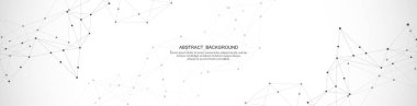 Sancak tasarımı veya başlık için nokta ve çizgileri birleştirerek soyut vektör arkaplanı ve geometrik desen. Modern tasarım için minimalist vektör dokusu.