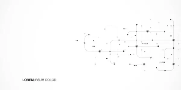 Entegre devre ve ağ iletişim elemanlarına sahip dijital teknoloji kavramı