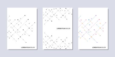 Kapak broşürü, tasarım, broşür, kitap, afiş için şablon. Soyut geometrik arka planı olan modern tasarımın yaratıcı fikri. Çokgen desenli minimalist vektör dokusu.