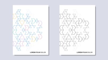 Soyut geometrik arka planı olan modern tasarımın yaratıcı fikri. Çokgen desenli minimalist vektör dokusu. Kapak broşürü, tasarımı, broşürü, kitabı, afişi için şablon.