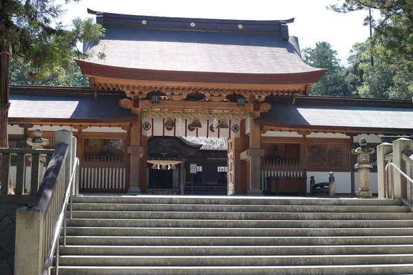 Sanctuaire Oyamazumi Situé Sur Île Omishima Préfecture Ehime Dans Mer — Photo