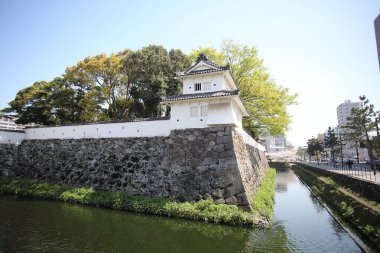 Oita City 'deki Funai Kalesi, Oita Bölgesi, Kyushu adasında. Funai Kalesi, Oita Kalesi olarak da bilinen, Kyushu adasında, Oita şehrinin Oita şehrinde bulunan tarihi bir Japon kalesidir.. 