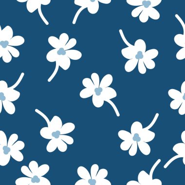 Moda, kumaş, duvar kâğıdı ve baskı tasarımı için soyut çiçek desenli arkaplan vektör çizimi