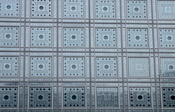 Paris Frankreich März 2023 Kristallquadrate Mit Photoelektrischen Zellen Der Fassade — Stockfoto