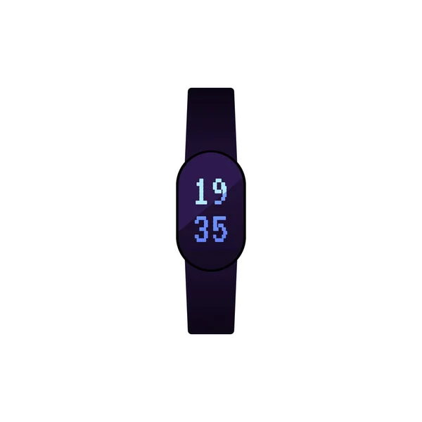 Elektronische Smart Wristwatch Cartoon Icoon Symbool Platte Vector Illustratie Geïsoleerd — Stockvector