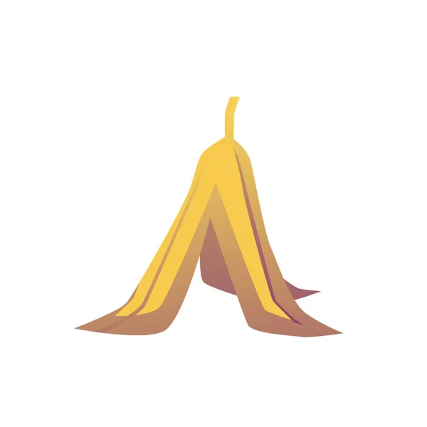 Bananenschale Leer Cartoon Symbol Oder Symbol Flache Vektorillustration Isoliert Auf — Stockvektor
