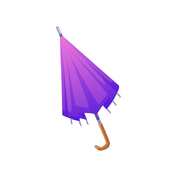 Gesloten Paraplu Cartoon Platte Vector Illustratie Geïsoleerd Witte Achtergrond Gereedschap — Stockvector