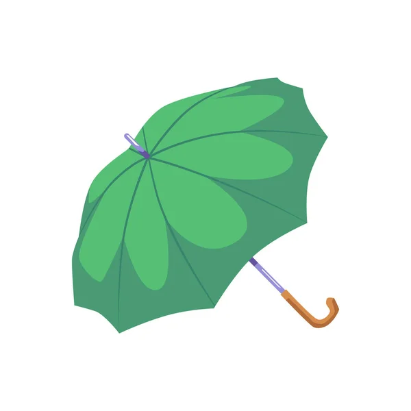 Geöffneter Schirm Oder Sonnenschirm Flache Vektordarstellung Isoliert Auf Weißem Hintergrund — Stockvektor