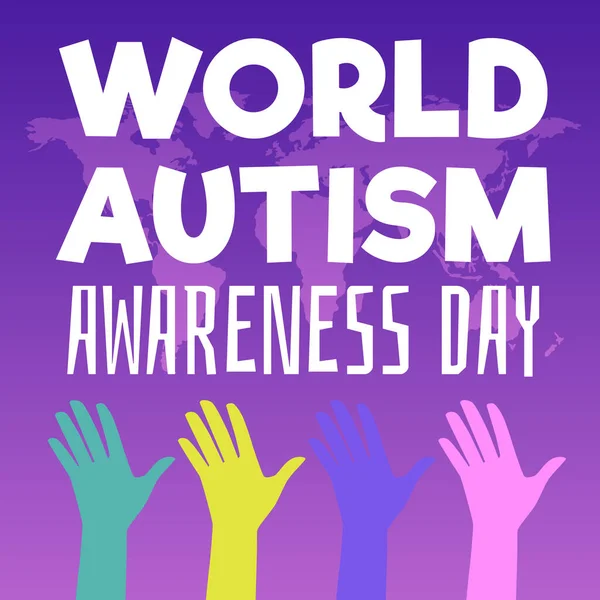 World Autism Awareness Day Healthcare Informative Campaign Banner Poster Template — Archivo Imágenes Vectoriales