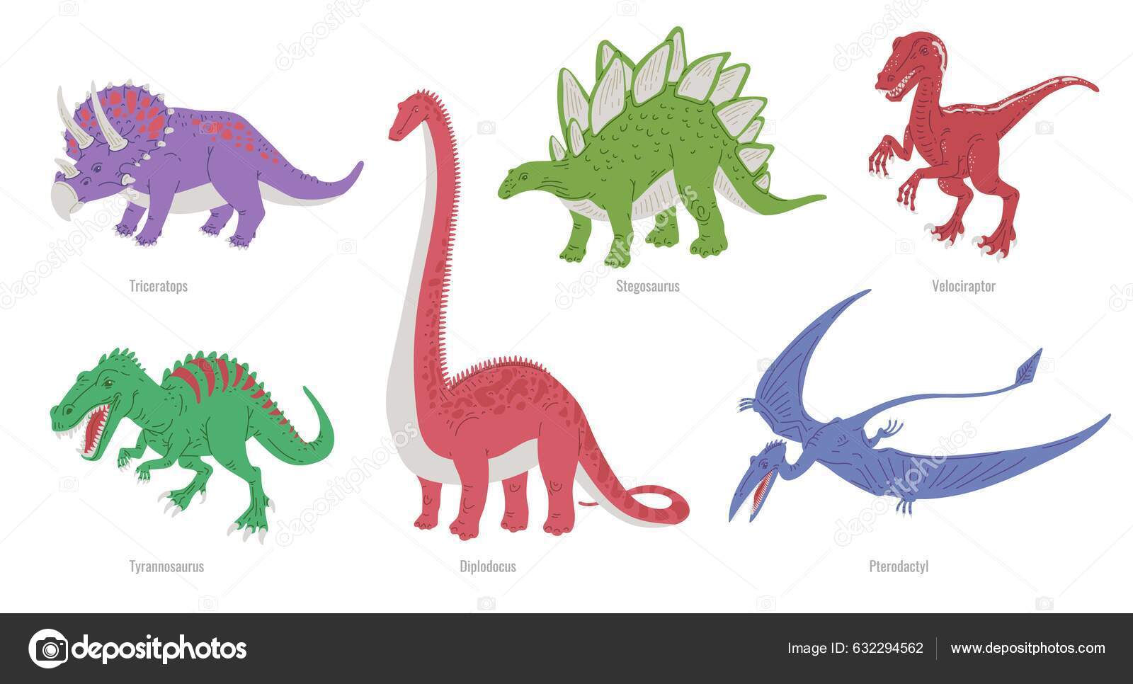 Dinosaur names Vector Art Stock Images | Depositphotos