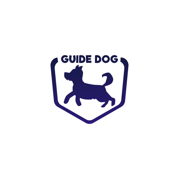 Guide Dog Icon Emblem Design Black White Graphic Vector Illustration — 图库矢量图片