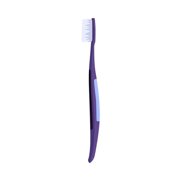 Blue Purple Toothbrush Flat Style Vector Illustration Isolated White Background — Wektor stockowy