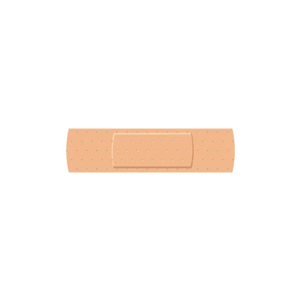 ベージュ医療石膏ストリップフラットスタイル 白い背景に隔離されたベクトルイラスト 医療や医療 応急処置 小さな傷のシールと保護のためのツール — ストックベクタ