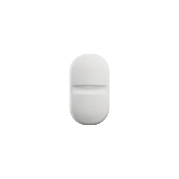 Realistická Medicínská Pilulka Střihem Vektorová Ilustrace Izolovaná Bílém Pozadí Farmaceutický — Stockový vektor