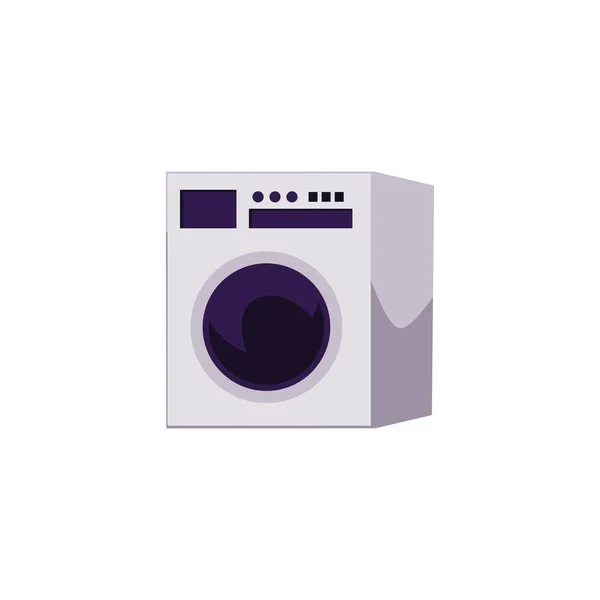 Wasmachine Symbool Voor Wasserij Reparatie Service Waspoeder Verpakking Vlakke Vector — Stockvector