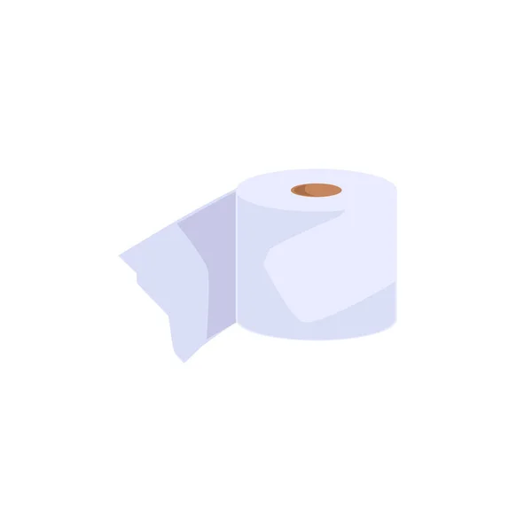 Tuvalet Kağıdı Tuvalet Kağıdı Rulosu Hijyen Aksesuarı Antiseptik Temizleme Bembeyaz — Stok Vektör