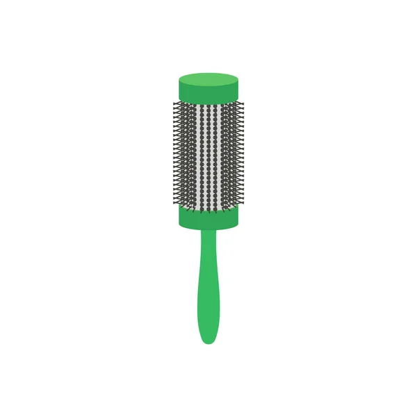 Brosse Cheveux Ronde Avec Poignée Longue Pour Coiffeur Coupe Cheveux — Image vectorielle