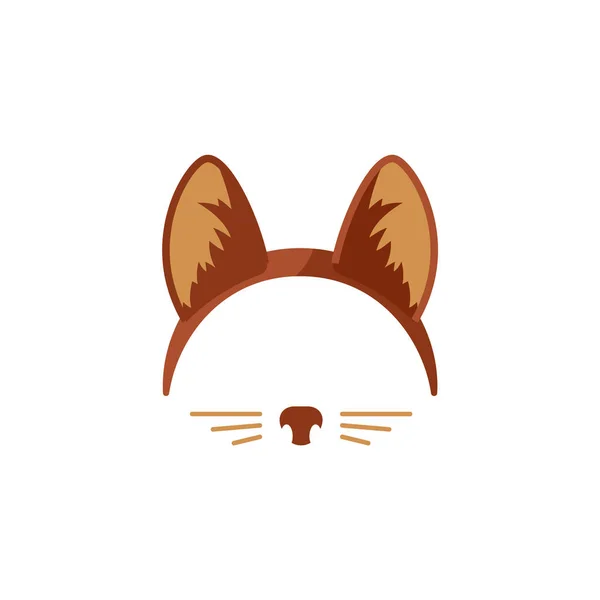 Ilustração em vetor ícone de orelha de gato