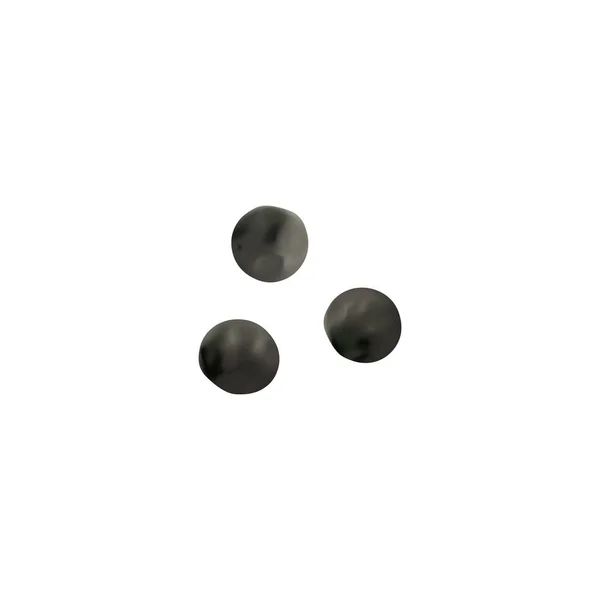 Μαύρο Πιπέρι Στυλ Διανυσματική Απεικόνιση Απομονώνονται Λευκό Φόντο Ρεαλιστικοί Κόκκοι — Διανυσματικό Αρχείο