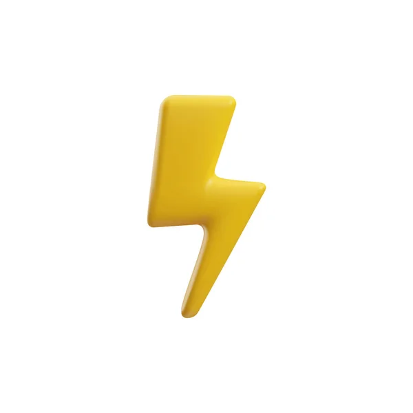 stock vector Lightning bolt 3D icon realistic vector illustration isolated on white background. Lightning strike or thunderbolt sign of danger or breaking news, attention or warning.