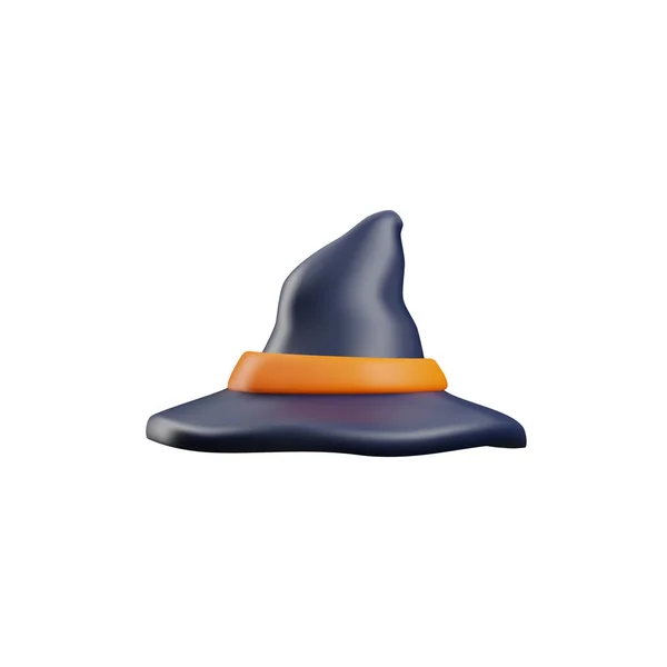 Διάνυσμα Καθιστούν Αντικείμενα Από Καπέλο Μάγισσας Μαύρο Καπάκι Πορτοκαλί Ζώνη — Διανυσματικό Αρχείο
