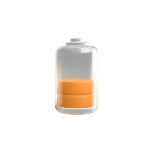 Illustration Vectorielle Icône Charge Batterie Avec Niveau Charge Indicateur Charge — Image vectorielle