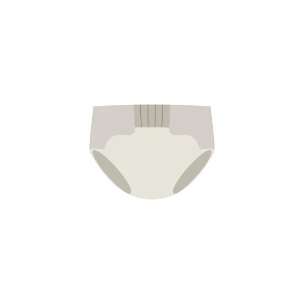 Couche Bébé Illustration Vectorielle Plate Isolée Sur Fond Blanc Nappy — Image vectorielle