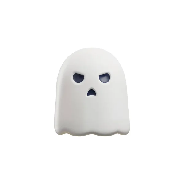 Τρομακτικό Φάντασμα Στυλ Διανυσματική Απεικόνιση Απομονώνονται Λευκό Φόντο Διακοσμητικό Στοιχείο — Διανυσματικό Αρχείο