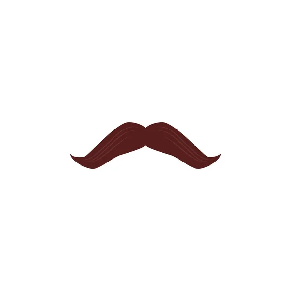 Brown Mustache Facial Hair Style Hungarian Moustache Barbershop Gentleman Hipster — Stock Vector