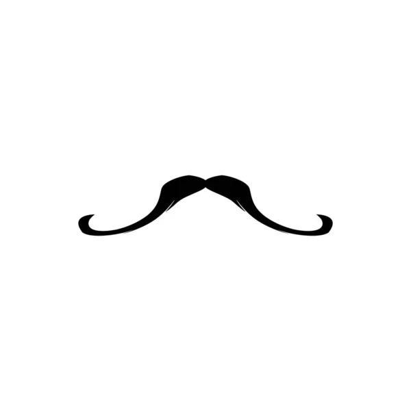 Silhouette Noire Style Moustache Bandito Illustration Vectorielle Isolée Sur Fond — Image vectorielle
