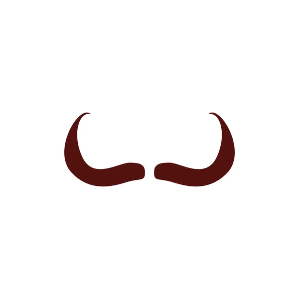 Mustache Masculino Curvado Estilo Vintage Ilustración Vectorial Plana Aislada Sobre — Archivo Imágenes Vectoriales
