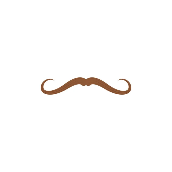 苗条的复古风格的男性胡子在维多利亚式或19世纪风格 平面矢量插图孤立在白色背景 绅士老式胡子图标或面具 — 图库矢量图片
