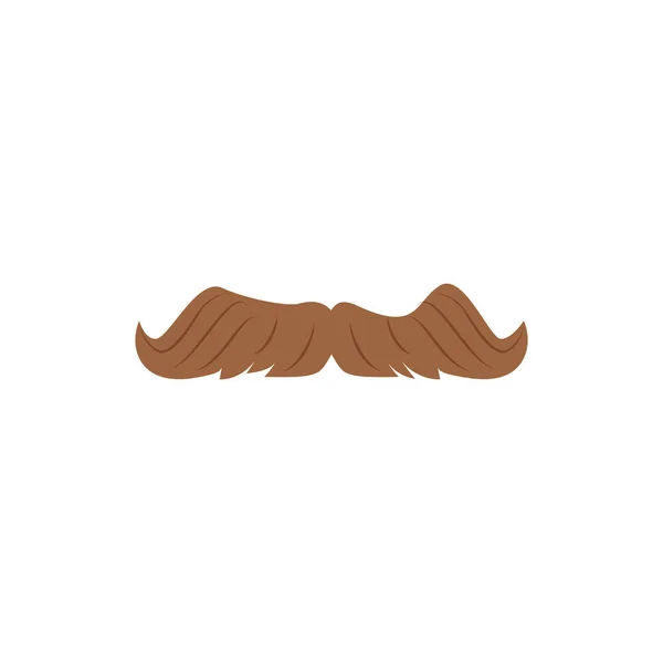 Moustache Masculine Dans Icône Symbole Style Mode Vintage Illustration Vectorielle — Image vectorielle