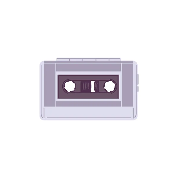 Cassette Vintage Equipo Audio Retro Para Grabaciones Música Analógica Dispositivo — Vector de stock