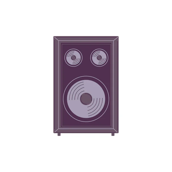 Electronic Music Speaker Flat Icon Audio Portable Loud Speaker Multimedia — Stock Vector