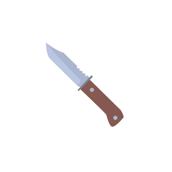 Ilustracja Wektorowa Noża Izolowanego Białym Tle Sprzęt Myśliwski Kamuflaż Myśliwego — Wektor stockowy