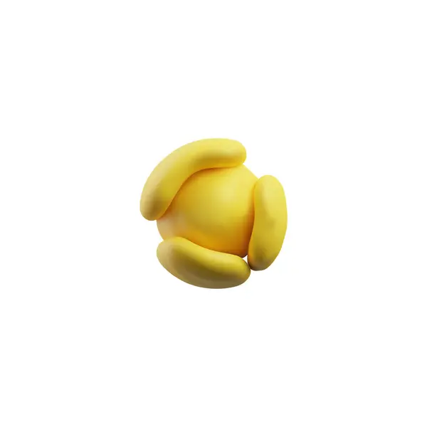 Ρεαλιστική Πλαστική Κίτρινη Μπάλα Τοξωτές Λεπτομέρειες Διάνυσμα Καθιστούν Στοιχείο Σχεδιασμού — Διανυσματικό Αρχείο