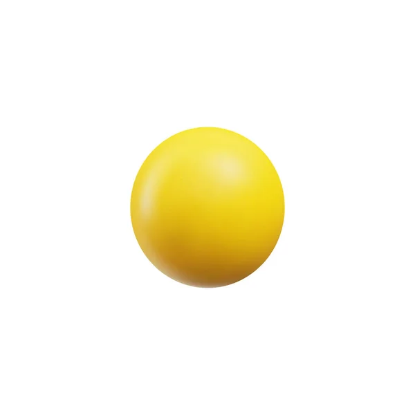 Realistische Gelbe Runde Form Stil Vektorillustration Isoliert Auf Weißem Hintergrund — Stockvektor