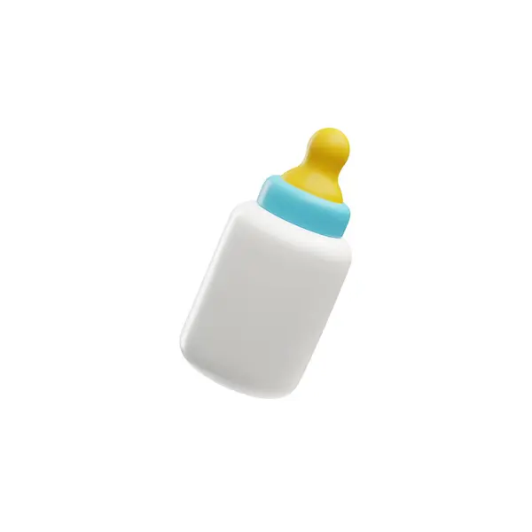 Дитяча Пляшка Молока Милому Стилі Векторні Ілюстрації Ізольовані Білому Тлі — стоковий вектор