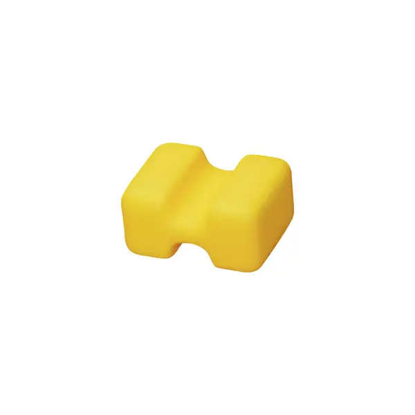 現実的なパッド ピルチューインガム 3Dベクターイラスト 単離された黄色い色のフルーティーまたはベリーの風味の泡ガム オーラルフリーザーと歯科保護 レンダー チューイ キャンディ — ストックベクタ