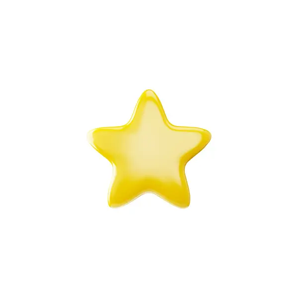 Una Estrella Clásica Renderizado Dinámico Con Tono Amarillo Soleado Esta — Vector de stock