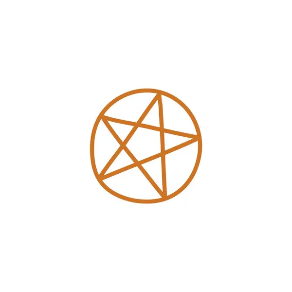Symbole Pentacle Géométrique Minimaliste Cercle Illustration Vectorielle Pour Icônes Logos Illustration De Stock