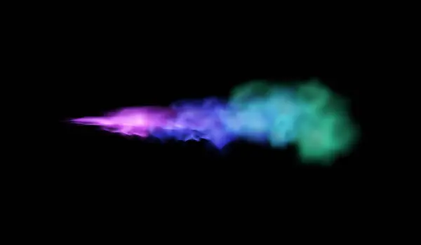 Fluxo Cósmico Nevoeiro Multicolorido Névoa Mágica Vetorial Com Fluxo Néon — Vetor de Stock