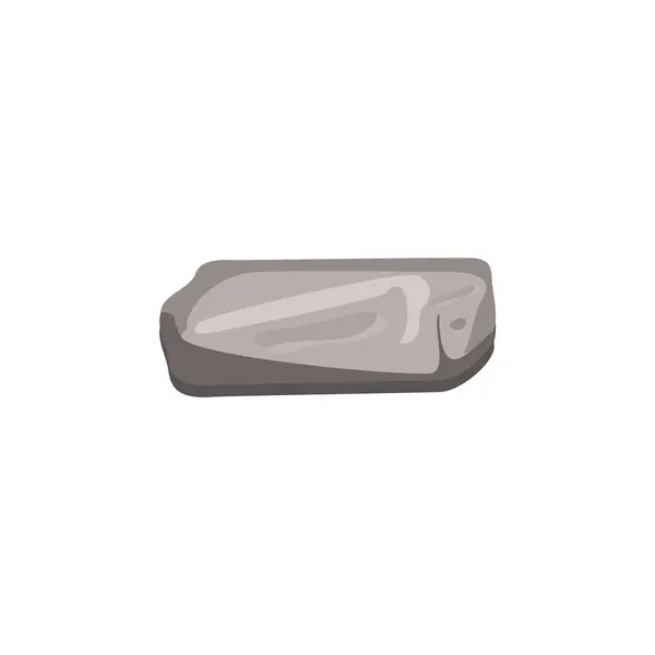 道路や壁のための材料を構築するのに適した漫画スタイルの抽象的な形をした灰色の石のベクトルイラスト 孤立した背景にあるボルトメトリック正方形のコブストーン ロイヤリティフリーのストックイラスト