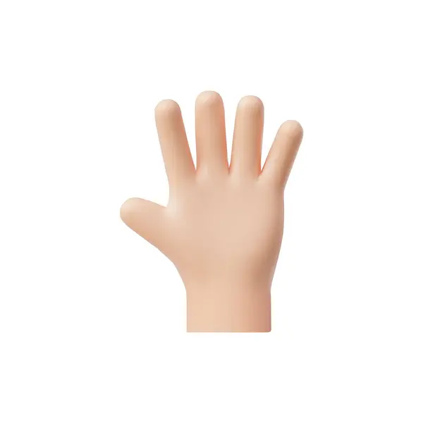Векторная Иллюстрация Поднятой Руки Раздвинутыми Пальцами Обычно Используемая Сигнала Остановки Лицензионные Стоковые Векторы