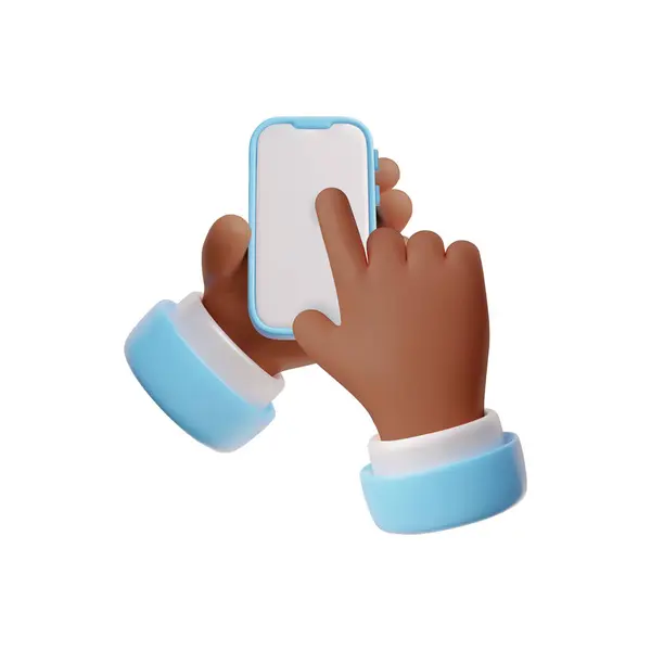 Icône Main Aide Smartphone Avec Geste Tactile Écran Dans Une Graphismes Vectoriels