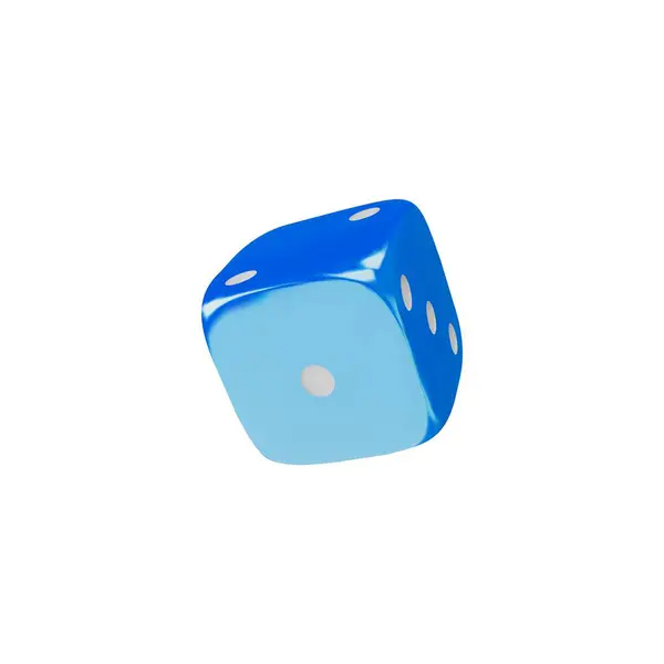 Διάνυσμα Απεικόνιση Του Εξαγωνικό Μπλε Ζάρια Για Καζίνο Πόκερ Και Διανυσματικά Γραφικά