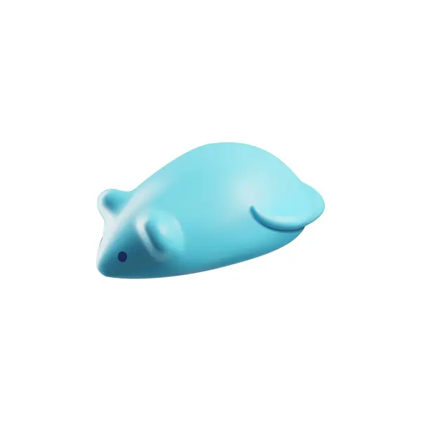 ペットのおもちゃ 猫のためのマウスは3Dアイコンを再生します かわいい青いプラスチックかゴム製マウスのおもちゃ カートゥーンベクターは 分離されたペットを楽しませる製品のイラストをレンダリングします フェリンケアアクセサリー ラットプレー用品 — ストックベクタ